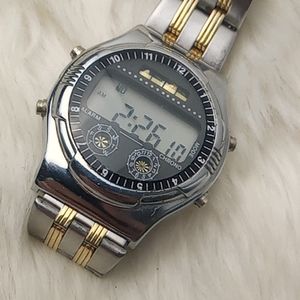 Super unique digital two-tone wrist watch
